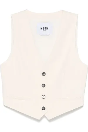 Msgm Slub-texture waistcoat
