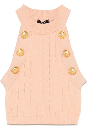 Balmain Halterneck knitted crop top