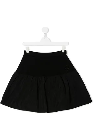 Emporio Armani TEEN embroidered-logo panelled skirt