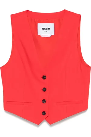 Msgm Slub-texture waistcoat