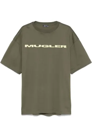 MUGLER Logo-appliqué T-shirt