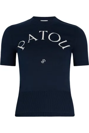 Patou Logo-jacquard knitted T-shirt