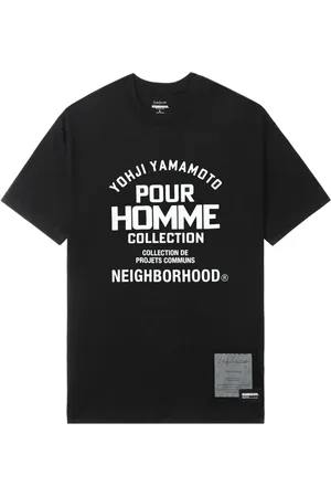 YOHJI YAMAMOTO X Neighbourhood slogan-print T-shirt