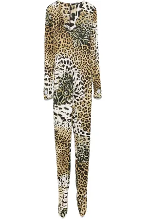 Roberto Cavalli Leopard-print playsuit