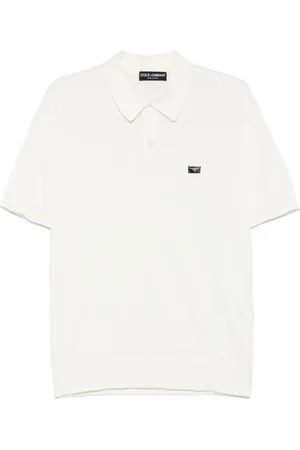 Dolce & Gabbana Logo-plaque cotton polo shirt