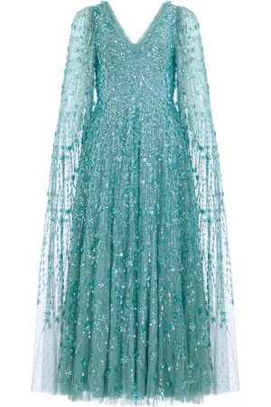 Needle & Thread Sequin-embellished gown