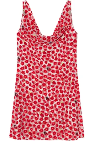 VERSACE Strawberry Garden devoré mini dress