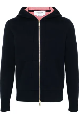 Thom Browne Floral-jacquard hooded cardigan