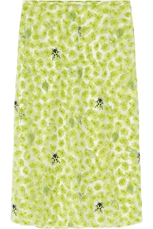 VERSACE Strawberry Garden devoré pencil skirt