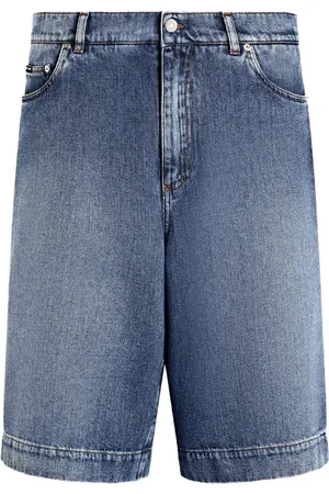 Dolce & Gabbana Logo-embroidered denim shorts