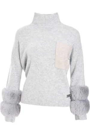 Izaak Azanei Faux fur-cuffs sweater