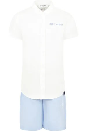 Trussardi Cotton shirt and shorts set