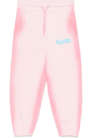 Msgm Airbrushed fleece track pants
