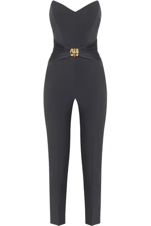 Elisabetta Franchi Bow-detailing crepe jumpsuit