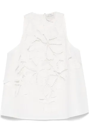 FORTE FORTE Floral-appliqué blouse
