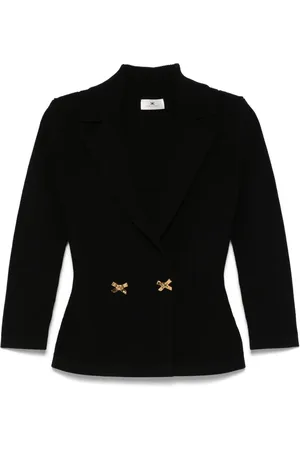 Elisabetta Franchi Jewelled bows knit blazer