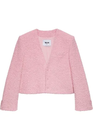 Msgm Textured-knit jacket