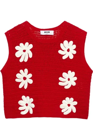 Msgm Crochet-knit top