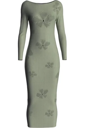 MACCAPANI Monogram-pattern midi dress