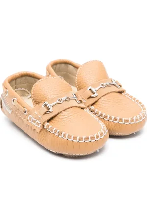 Babywalker Grained-leather loafers