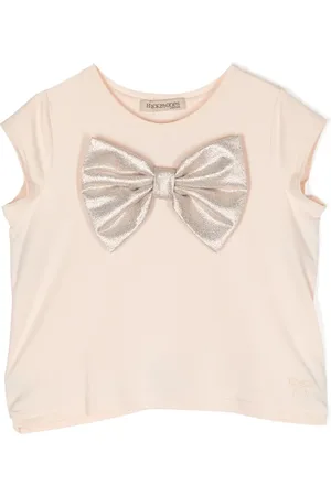 HUCKLEBONES LONDON Bow-embellished jersey t-shirt