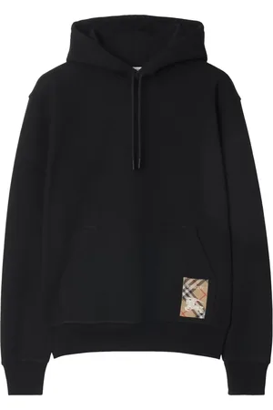 Burberry Check-label cotton hoodie