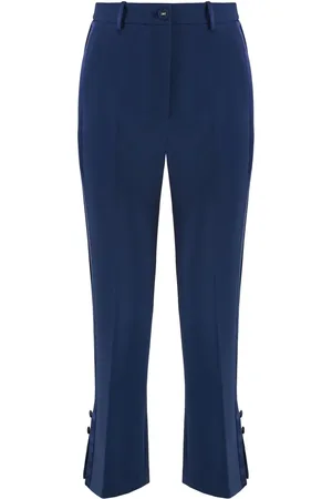 Elisabetta Franchi Satin-bands crepe trousers