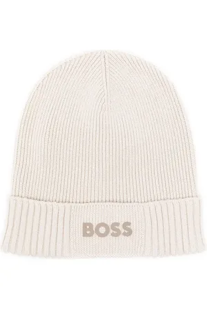 HUGO BOSS Rubberised-logo beanie