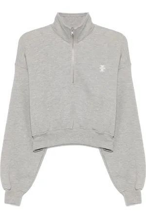 ÉTERNE Cropped half-zip sweatshirt
