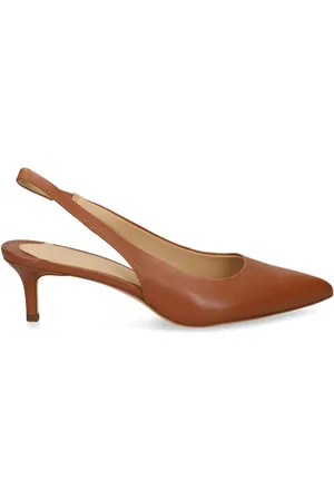 Ralph Lauren 50mm leather slingback pumps