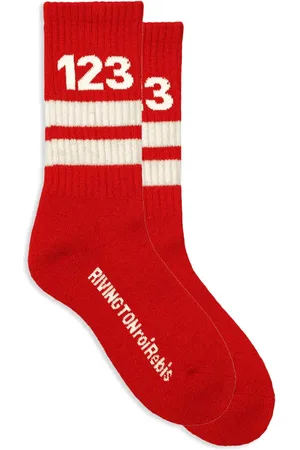 RRR-123 Intarsia-logo knitted socks