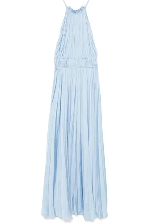 Maje Plissé-effect maxi dress
