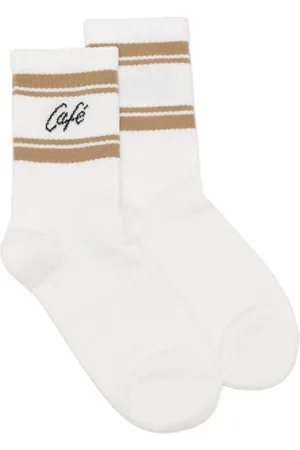 Café Kitsuné Intarsia-knit logo socks
