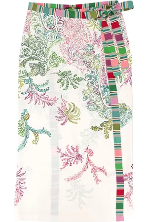 Loro Piana Floral-print tied-waist skirt