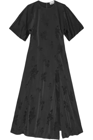 Ganni Floral-jacquard dress