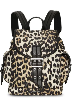 Ganni Leopard-print backpack