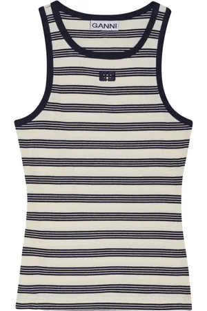 Ganni Striped tank top