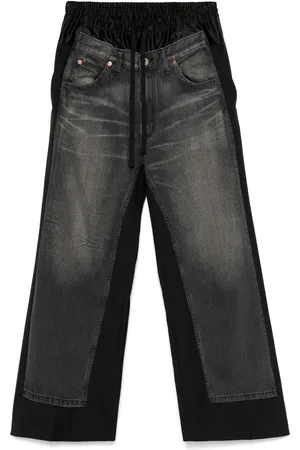 JUNYA WATANABE X Comme des Garçons denim-panel trousers