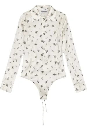 Ganni Floral-print bodysuit