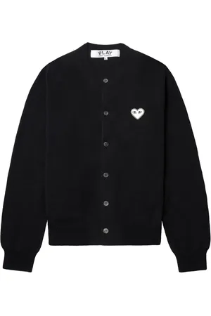 Comme des Garçons Heart-appliqué cardigan
