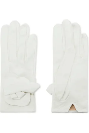 Elisabetta Franchi Floral-appliqué leather gloves