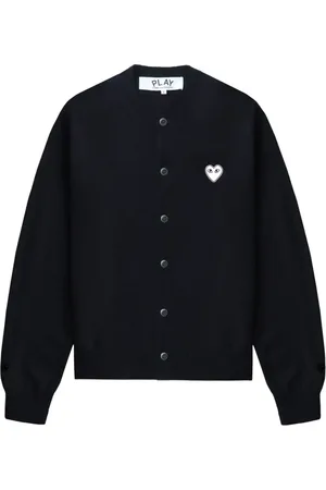 Comme des Garçons Heart-appliqué cardigan