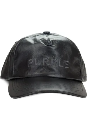 Purple Brand Logo-embroidered " " cap