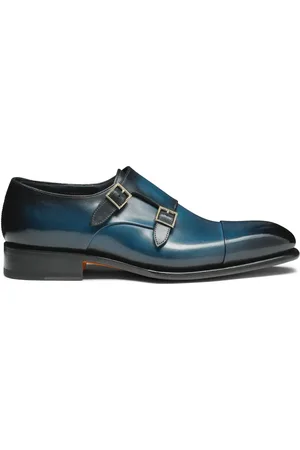 santoni Leather monk shoes