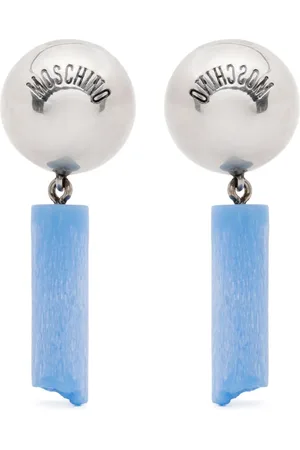 Moschino Logo-engraved clip-on earrings
