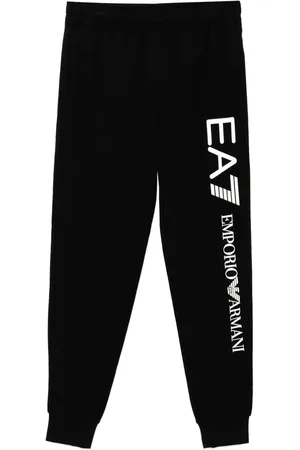 EA7 Logo-print cotton sweatpants