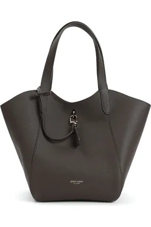 Giorgio Armani Medium pebbled-leather tote bag