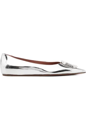 Amina Muaddi Crystal embellishment ballerina shoes