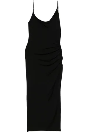 MUGLER Asymetrical buckled maxi dress