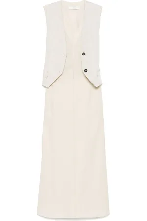 TELA Waistcoat-detail maxi dress